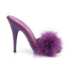 Fabulicious POISE-501F Purple Feathers High Mules