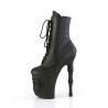 Pleaser RAPTURE-1020 Black Vegan Leather Ankle Boots