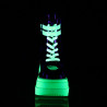 Demonia SHAKER-52 Black Neon Green Platform Wedge Ankle Boots