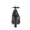 Pleaser Pink Label QUEEN-01 Black Glitter Heels Men
