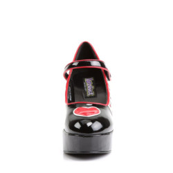 Funtasma QUEEN-55 Black White Red Patent Sale Women