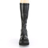 Demonia SHAKER-65 Black Vegan Platform Wedge Boots