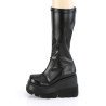 Demonia SHAKER-65 Black Vegan Platform Wedge Boots