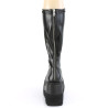 Demonia SHAKER-65 Black Vegan Platform Wedge Boots