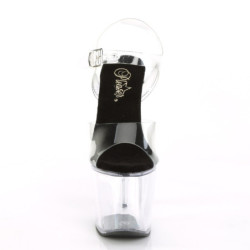 Demonia SHAKER-65 White Hologram Platform Wedge Boots