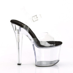 Pleaser RADIANT-708 Black Insole Platform High Heels