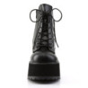 Demonia STOMP-15 Black Punk Goth Platform Wedge Boots