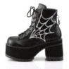 Demonia RANGER-105 Black Vegan Chunky Platform Ankle Boots