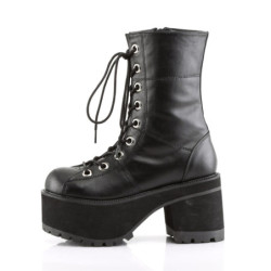 Demonia RANGER-301 Black Vegan Chunky Platform Boots Women