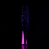Pleaser XTREME-1020TT Black Patent Neon Pink Ankle Boots