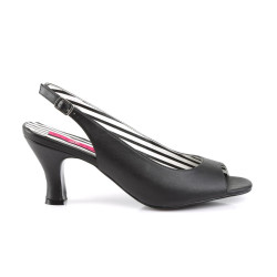 Pleaser Pink Label JENNA-02 Black Vegan Leather Sale