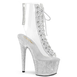 Pleaser BEJEWELED-1016C-2-7 Transparent Strass Silver