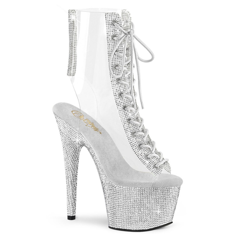 Pleaser BEJEWELED-1016C-2-7 Transparent Strass Silver