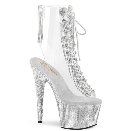 Pleaser BEJEWELED-1016C-2-7 Transparent Strass Silver