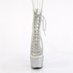 Pleaser BEJEWELED-1016C-2-7 Transparent Strass Silver