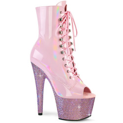 Pleaser BEJEWELED-1021-7 Rose Hologram Patent Strass