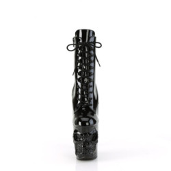 Pleaser RAPTURE-1020 Black Patent Women's Ankle Boots