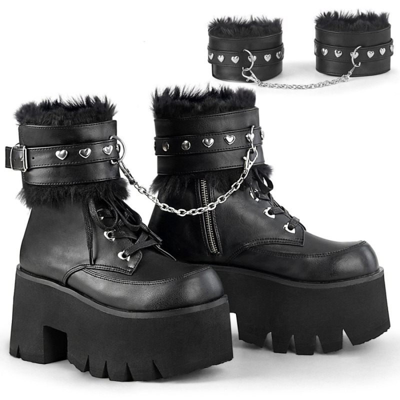 Demonia ASHES-57 Black Vegan Platform Women Boots Demonia ASHES-57 Black Vegan Platform Women Boots