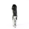Pleaser RAPTURE-1020STR-02 Black Vegan Leather Silver