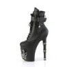 Pleaser RAPTURE-1020STR-LT Black Vegan Silver High Heels