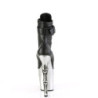 Pleaser RAPTURE-1020STR-LT Black Vegan Leather Silver