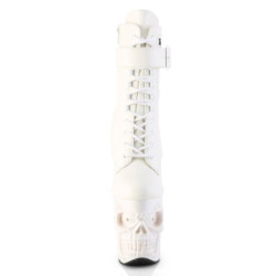 Pleaser RAPTURE-1020STR-LT White Vegan Leather Boots