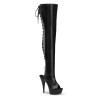 Pleaser DELIGHT-3017 Vegan Laced Thigh High Boots