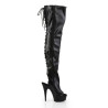 Pleaser DELIGHT-3017 Vegan Laced Thigh High Boots