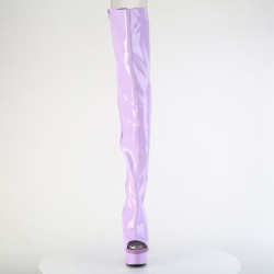 Pleaser DELIGHT-3017 Lavender Laced Thigh High Boots