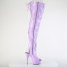 Pleaser DELIGHT-3017 Lavender Laced Thigh High Boots