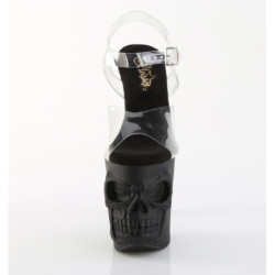 Pleaser RAPTURE-808 Black Pole Shoes Finger Bone Heels