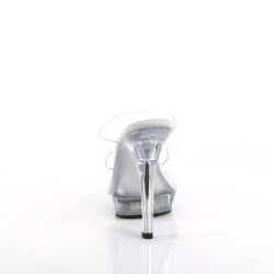 Fabulicious LIP-102 Transparent High Heeled Mules