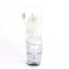 Pleaser RAPTURE-808 Clear Pole Shoes Finger Bone Heels