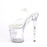 Pleaser RAPTURE-808 Clear Pole Shoes Finger Bone Heels