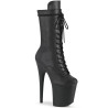 Pleaser FLAMINGO-1050WR Black Vegan Leather Ankle Boots