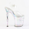 Pleaser RAPTURE-808HT Hologram Pole Shoes Bone High Heels