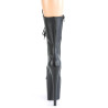 Pleaser FLAMINGO-1050WR Black Vegan Leather Ankle Boots