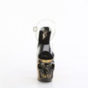 Pleaser RAPTURE-808-LT Transparent Satin Brass Chrome