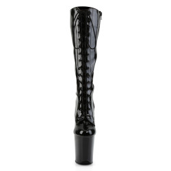 Pleaser FLAMINGO-2023 Patent Platform Heeled Boots