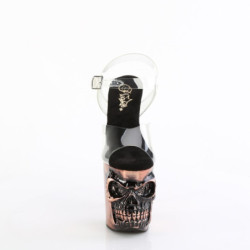Pleaser RAPTURE-808-LT Transparent Satin Copper Chrome