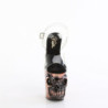 Pleaser RAPTURE-808-LT Transparent Satin Copper Chrome