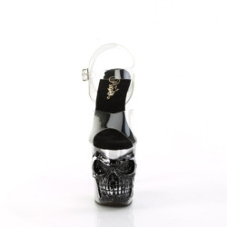 Pleaser RAPTURE-808-LT Pewter Pole Shoes Bone High Heels