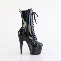 Pleaser ADORE-1040WR-HG Black Hologram Patent Boots