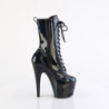 Pleaser ADORE-1040WR-HG Black Hologram Patent Boots