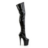 Pleaser FLAMINGO-3000 Patent Extreme Heeled Thigh Boots