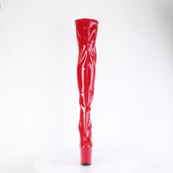 Pleaser FLAMINGO-3000 Red Extreme Heeled Thigh Boots
