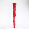 Pleaser FLAMINGO-3000 Red Extreme Heeled Thigh Boots