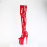 Pleaser FLAMINGO-3000 Red Extreme Heeled Thigh Boots