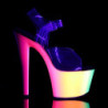 Pleaser RAINBOW-308UV High Heeled Pole Dance Shoes