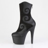 Pleaser ADORE-1034 Black Vegan Suede Leather Ankle Boots